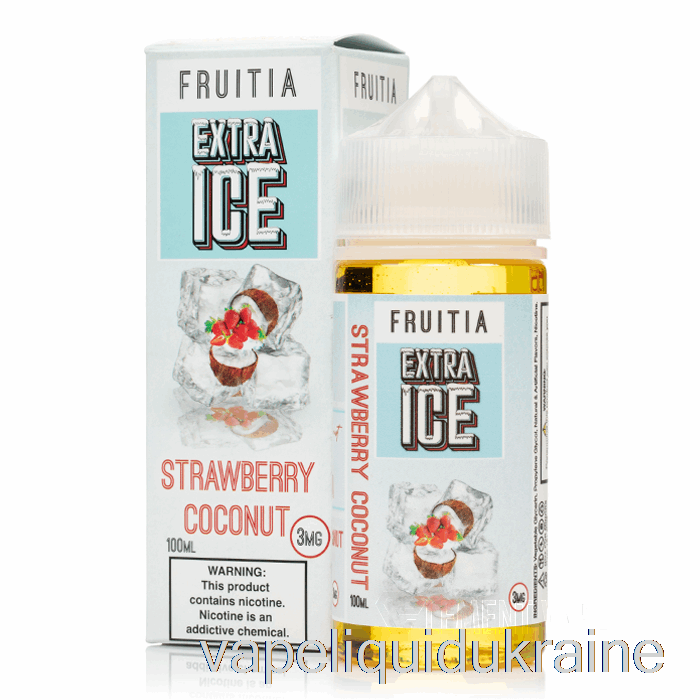 Vape Liquid Ukraine Strawberry Coconut - Extra Ice - Fruitia - 100mL 0mg